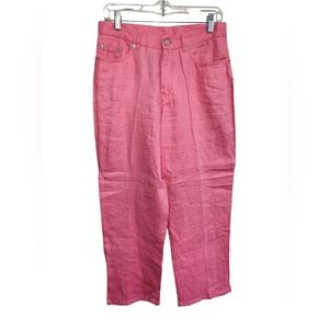 Ralph lauren Jeans Pants Woman's size 6  Linen Straight Leg Pink-C29